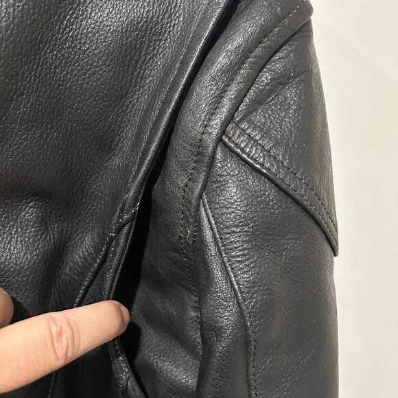 River Road Vintage Leather Biker Jacket • Women’s XL‎ • Lace Sides Heavy Moto - Picture 6 of 9